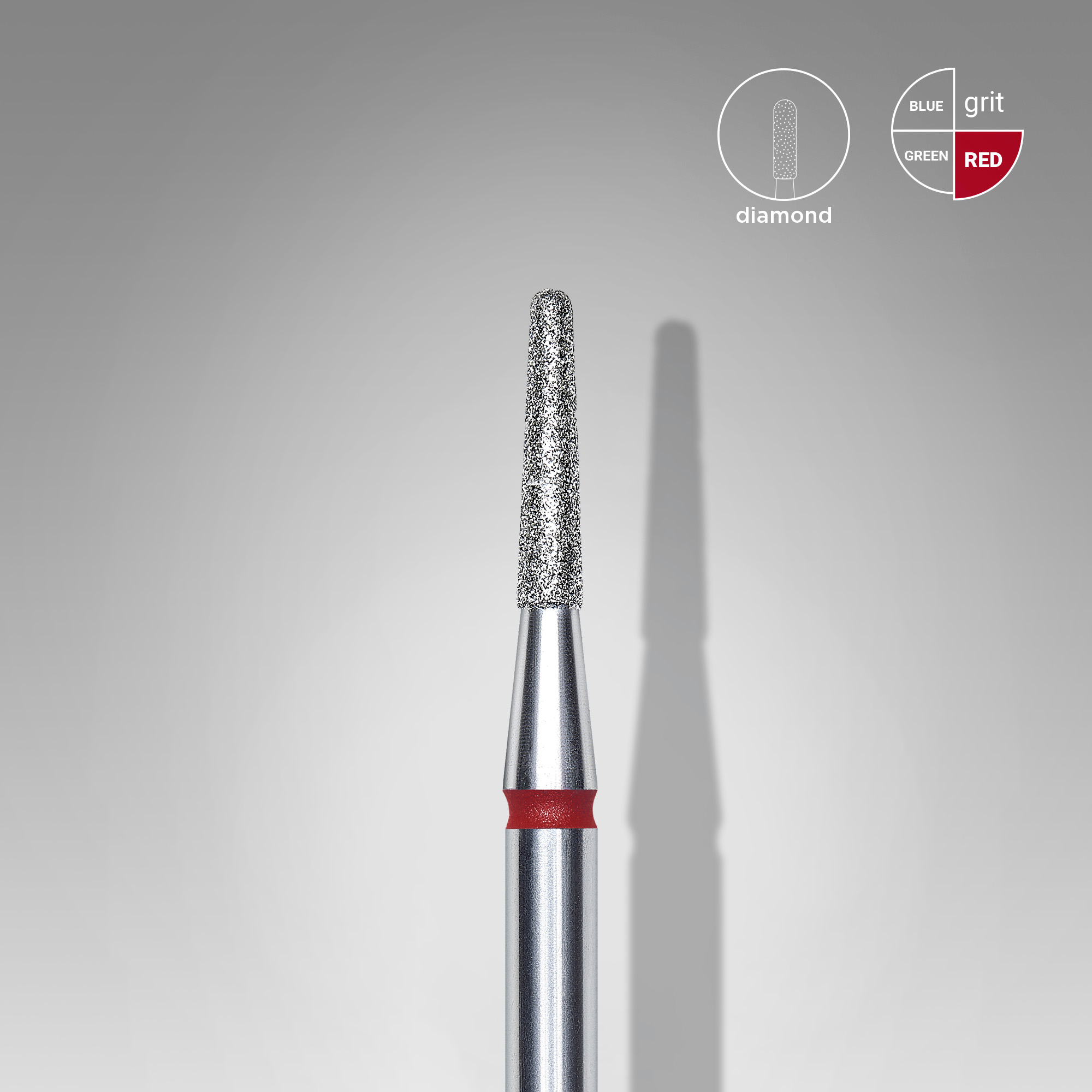 Fresa Diamante Tronco de Cono - rojo