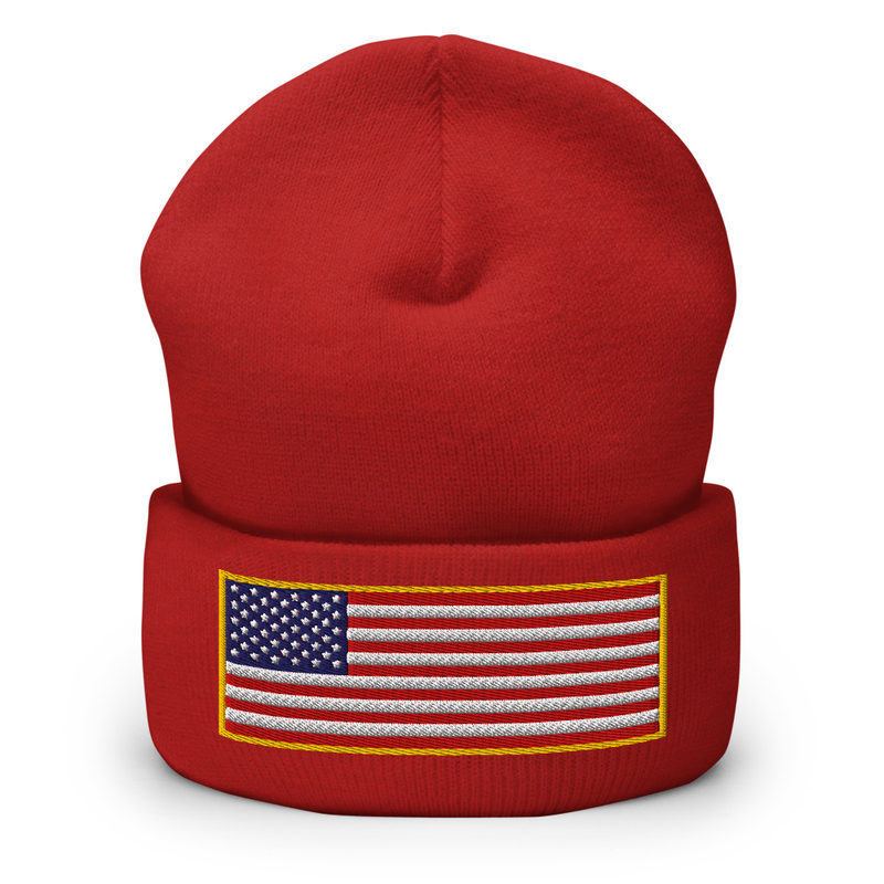 American Flag Unisex Cuffed Beanie