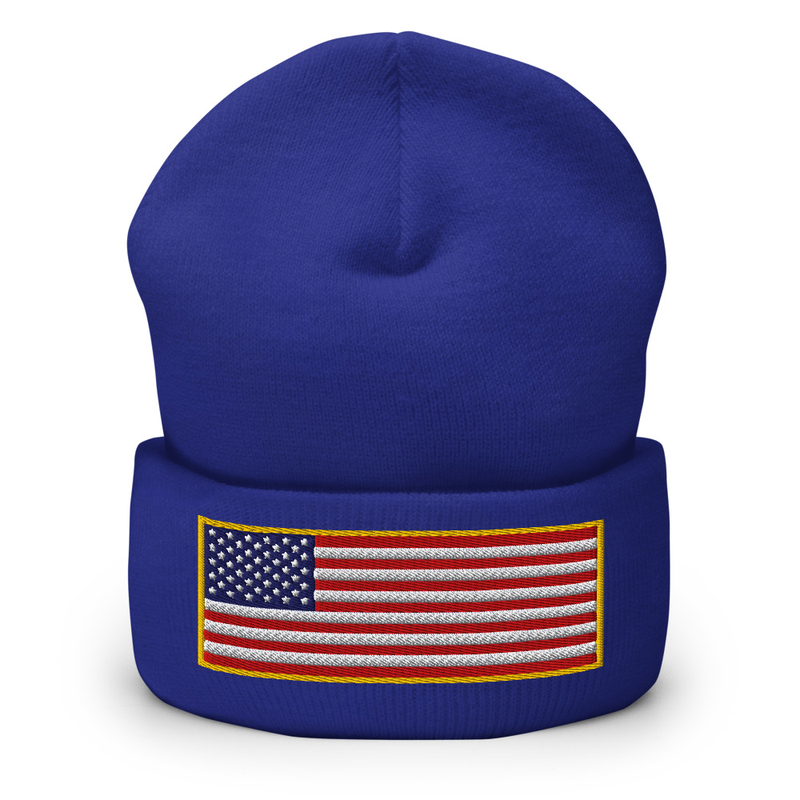 American Flag Unisex Cuffed Beanie