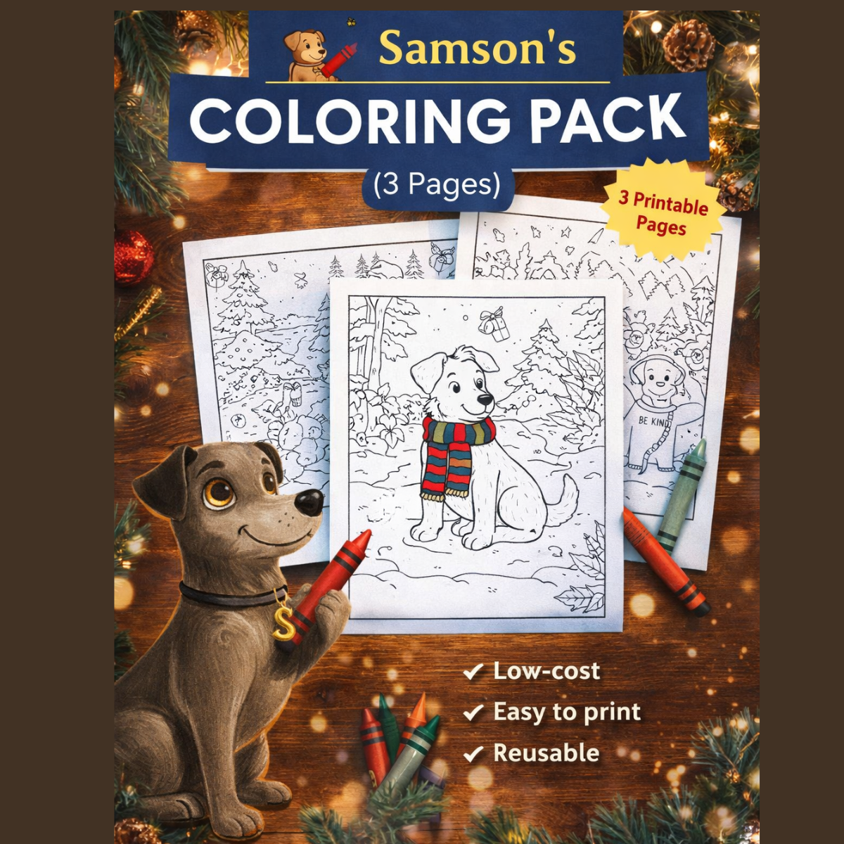 Samson’s Coloring Pack (3 Printable Pages)