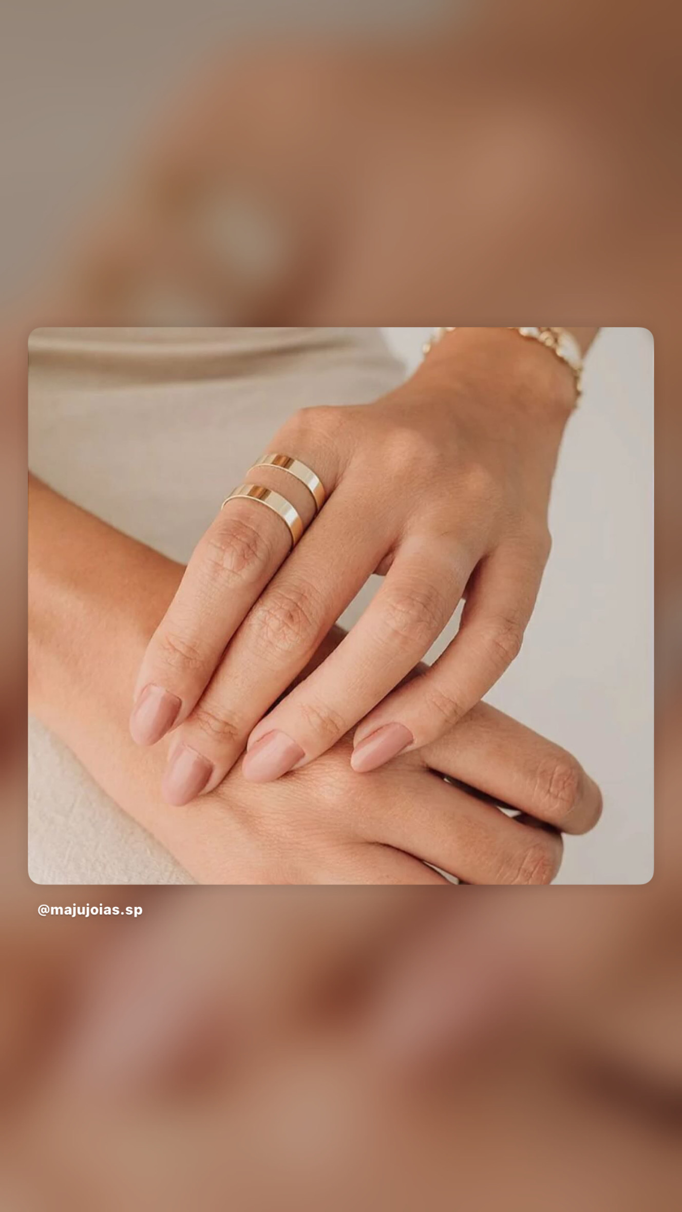 Conjunto de Anéis Dourados