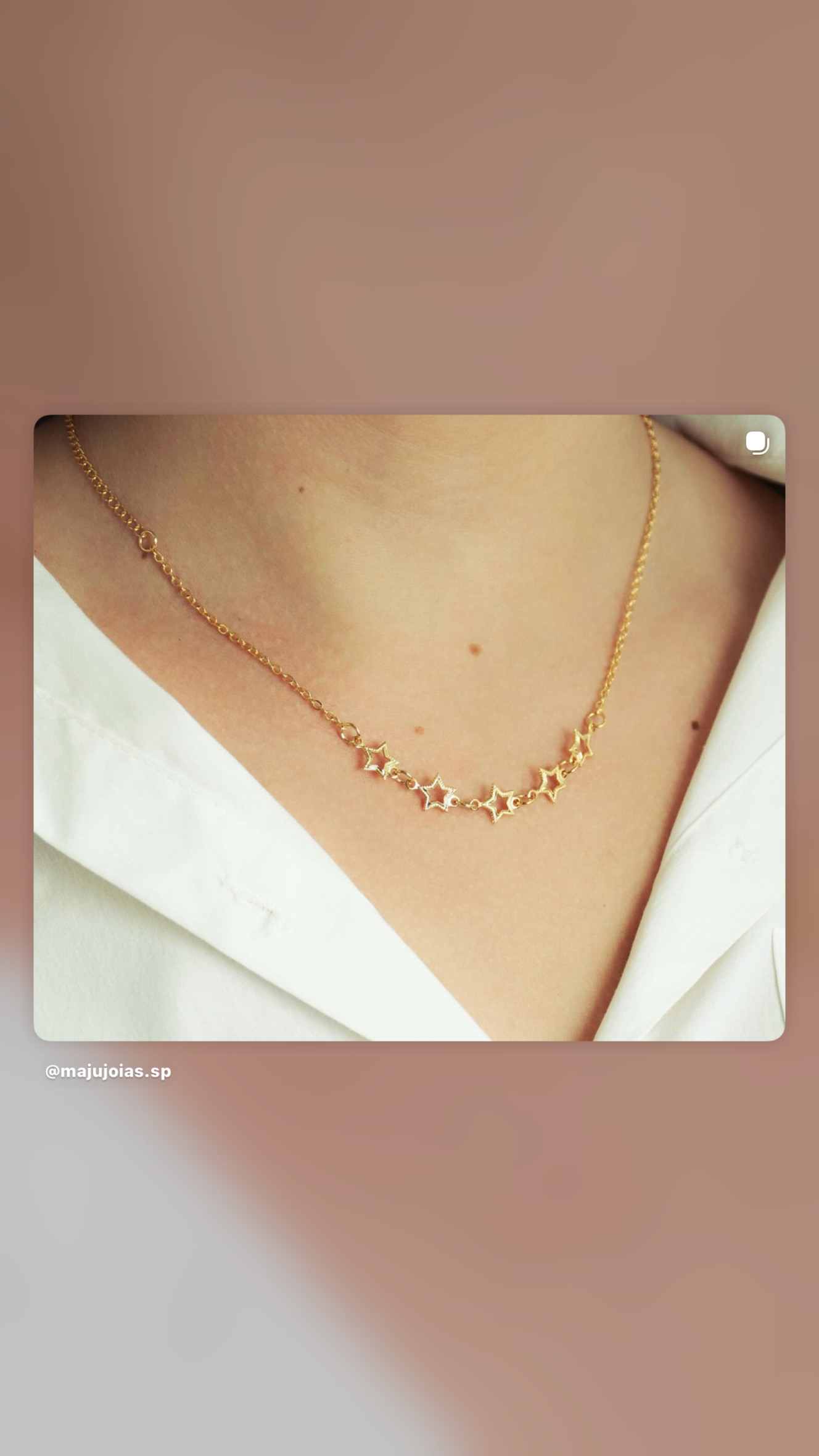 Colar Dourado Estrelas