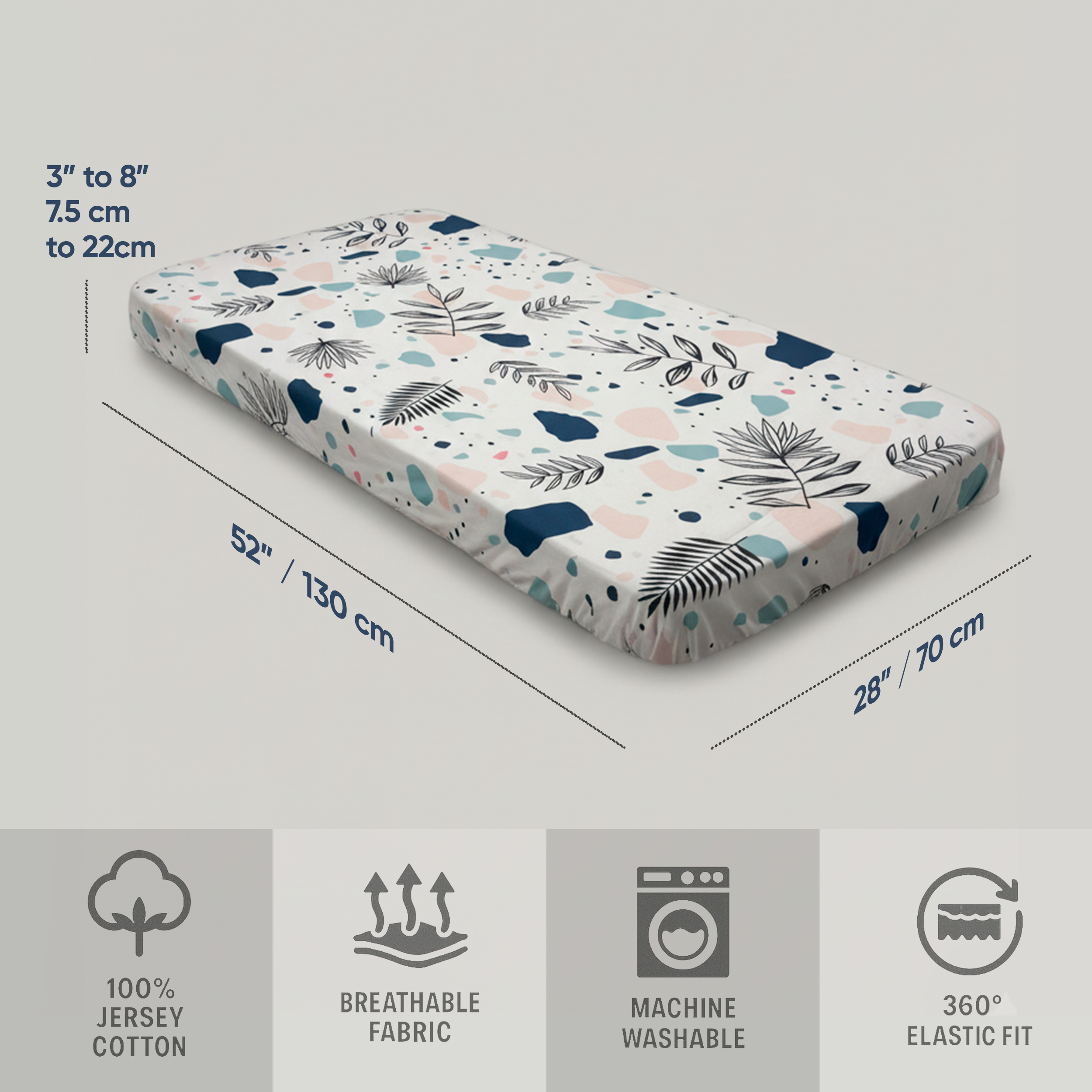 Mamylux 2-Pack 100% Cotton Fitted Crib Sheets