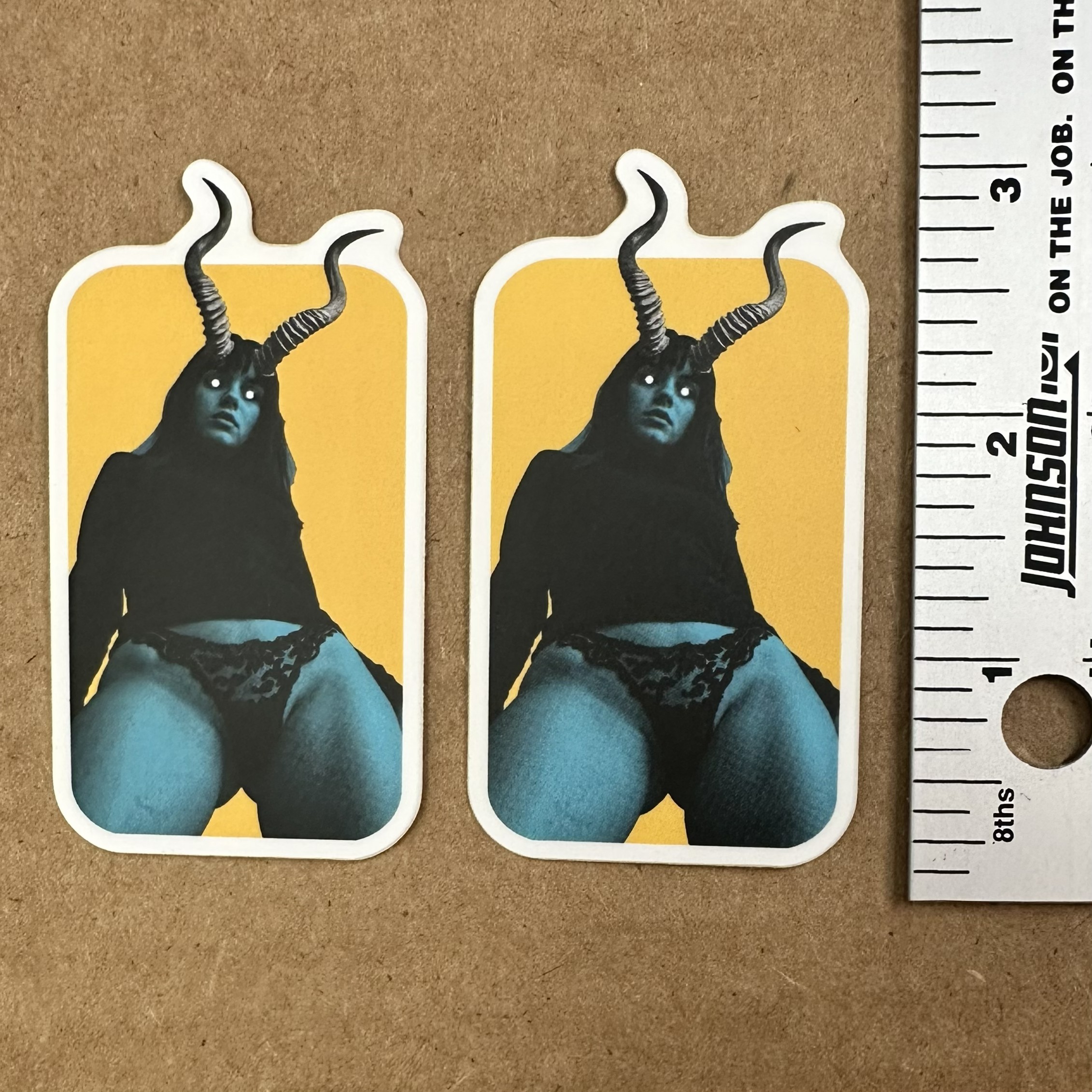 Blue Girl with Horns