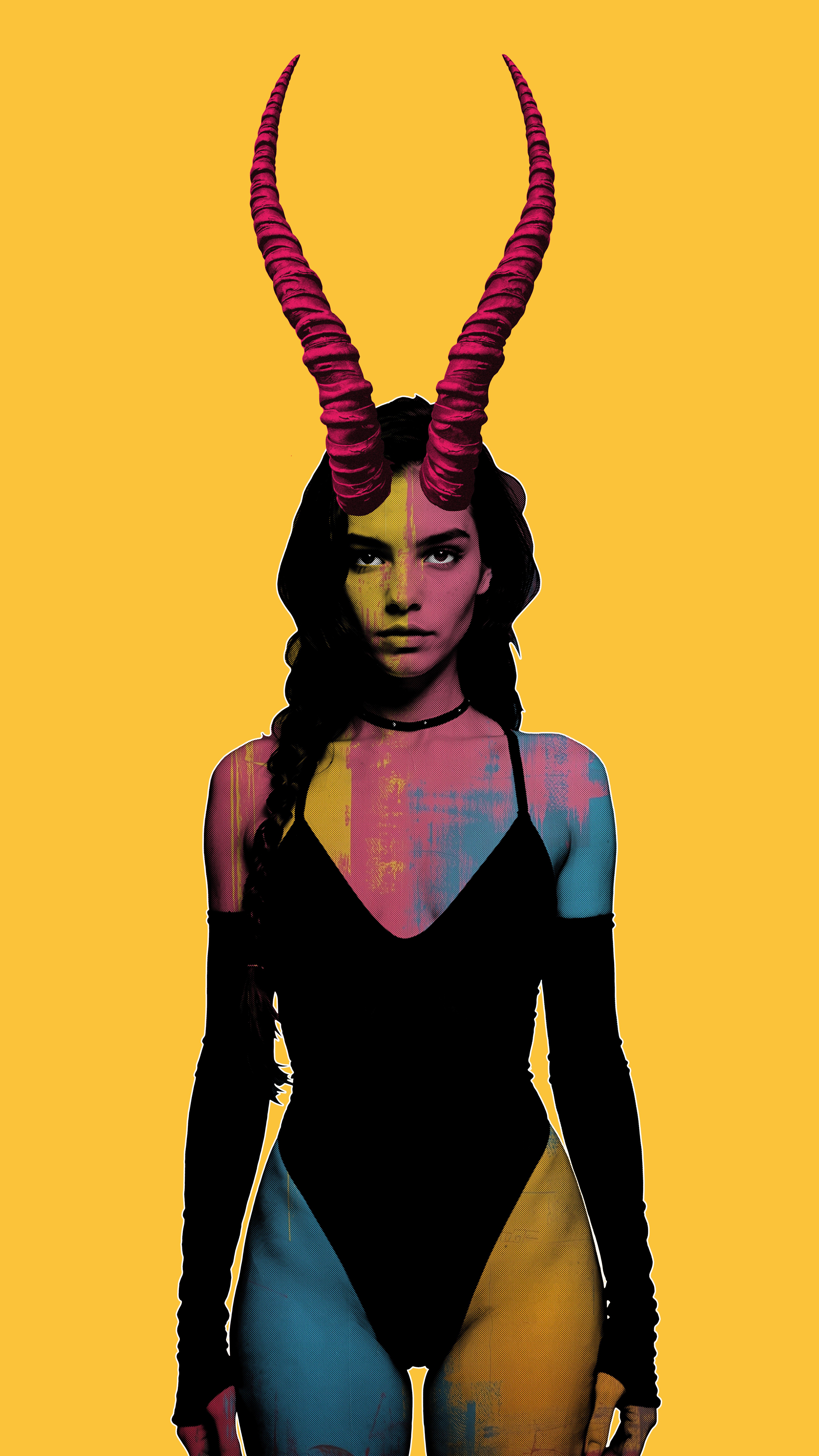 Girl with Red Horns