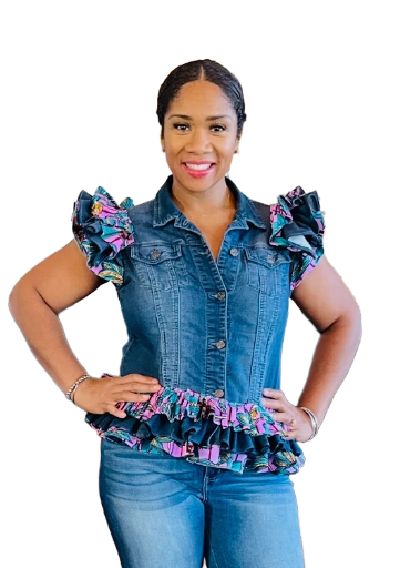 Denim Ruffle Sleeve Vest