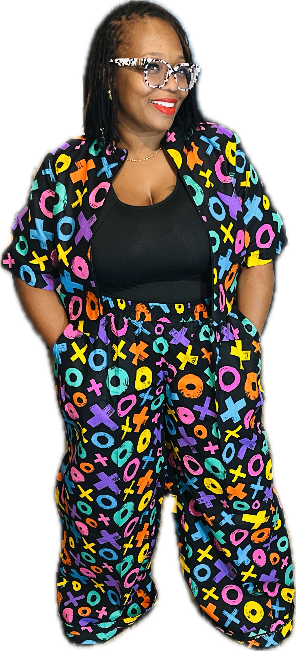 Ankara XOXO Patterned Two-Piece Outfit