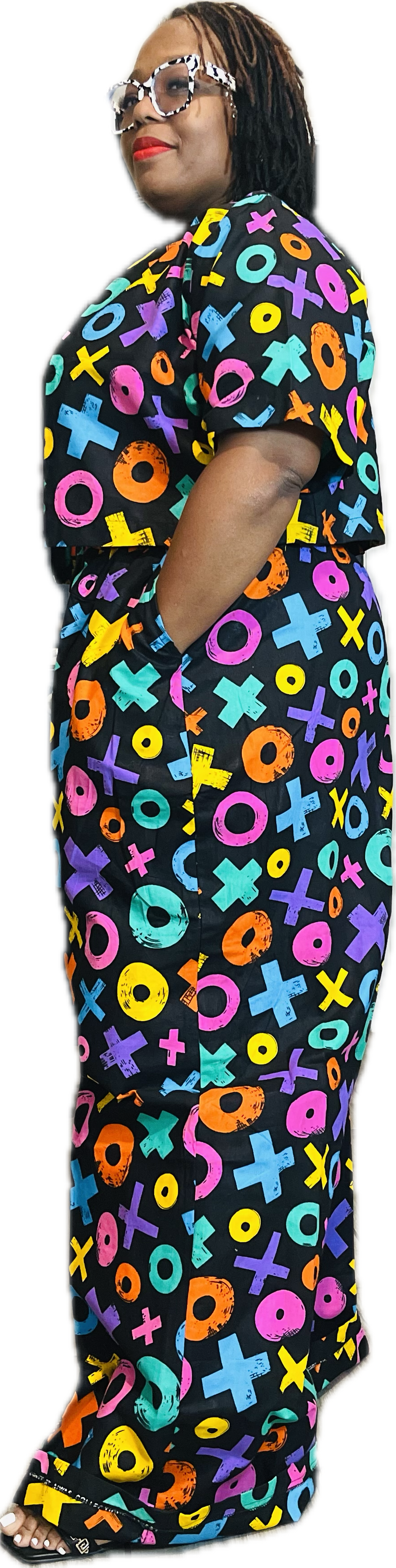 Ankara XOXO Patterned Two-Piece Outfit