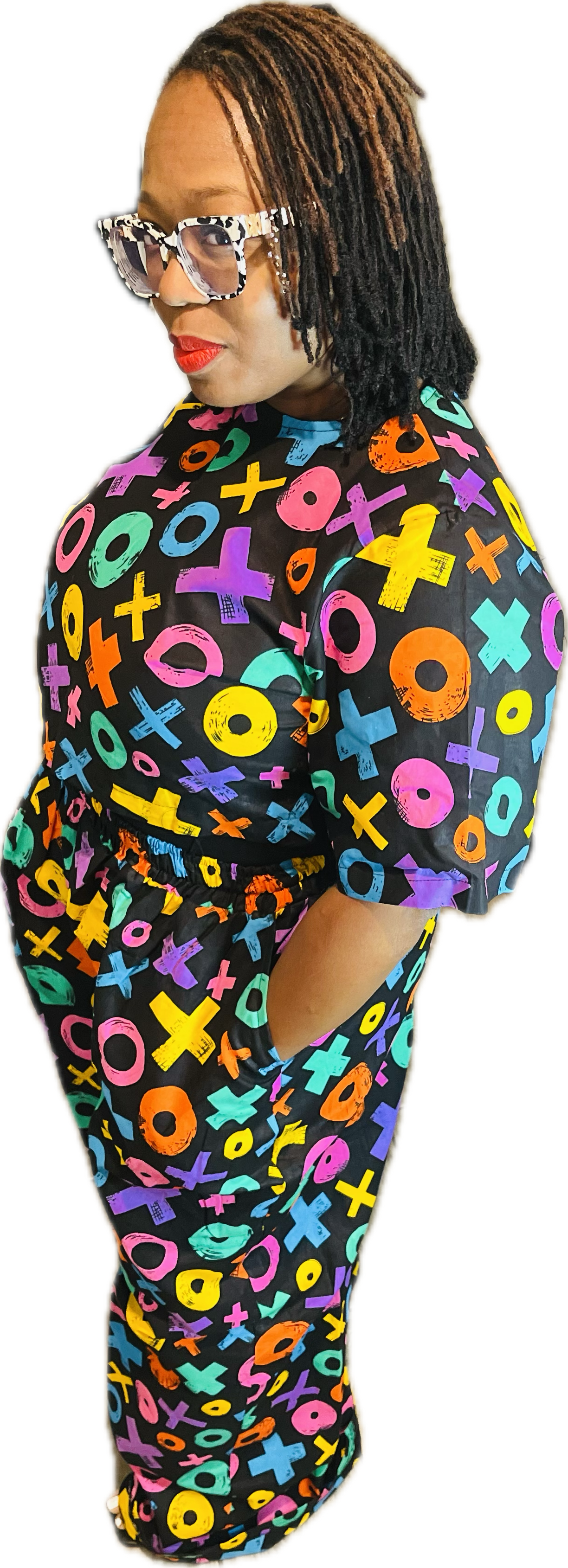 Ankara XOXO Patterned Two-Piece Outfit