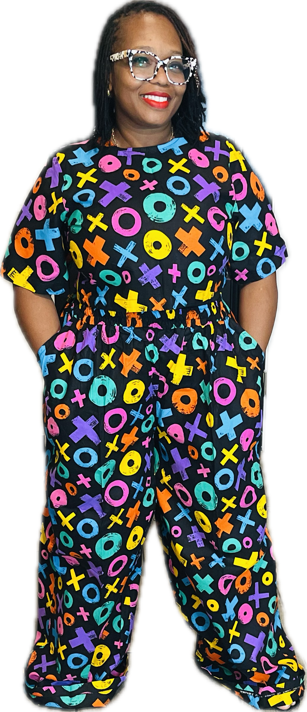 Ankara XOXO Patterned Two-Piece Outfit