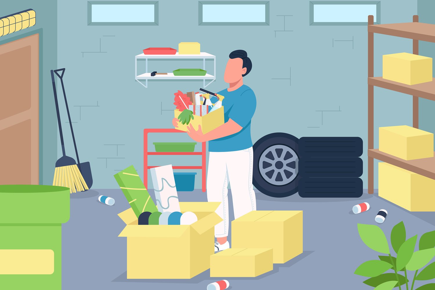 Deep Cleaning for Two-car garage – $499