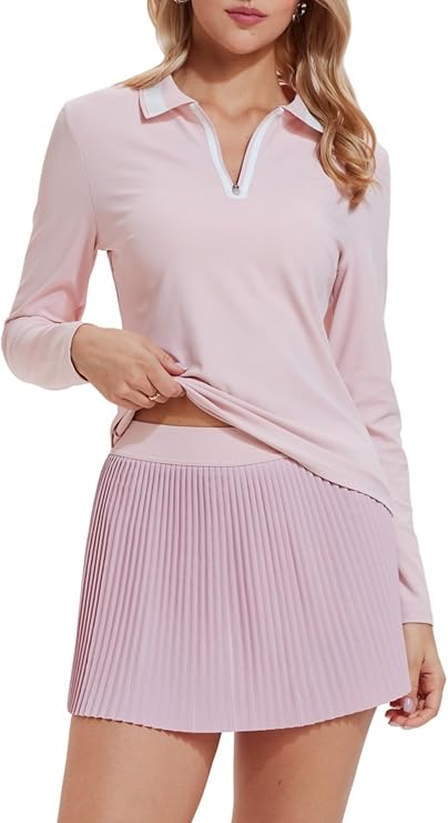 AFZ Women Tennis Skirt Set High Waisted 2 Piece Golf Dresses Outfits Tennis Top Matching Pleated Pickleball Skirt