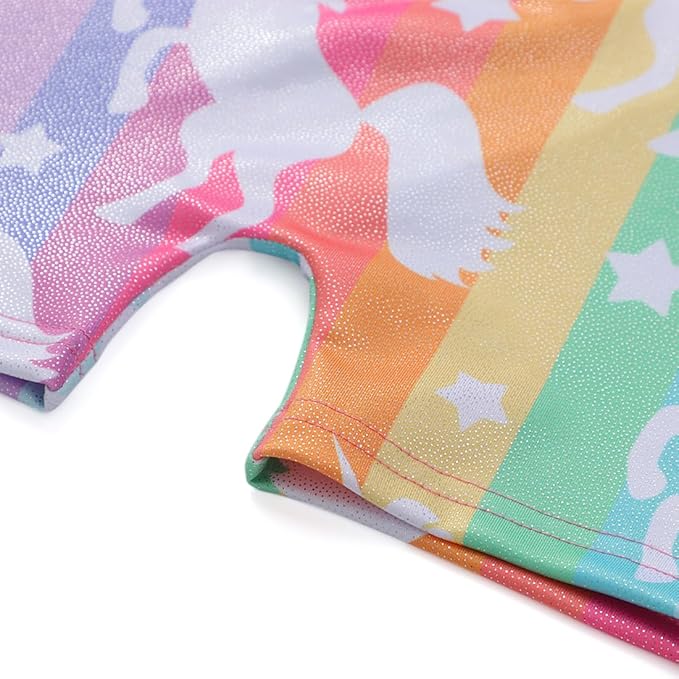 HOZIY Gymnastics Leotards for Girls Unicorn Aurora Rainbow Mermaid Dinosaur Cupcake Sparkle Biketard Toddlers Kids Children
