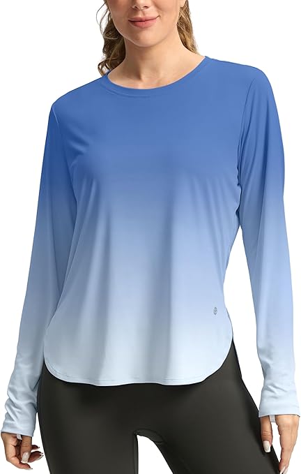Women's Sun Shirts UPF 50+ Long Sleeve UV Protection Shirt Lightweight Quick Dry Workout Hiking Tops for Women