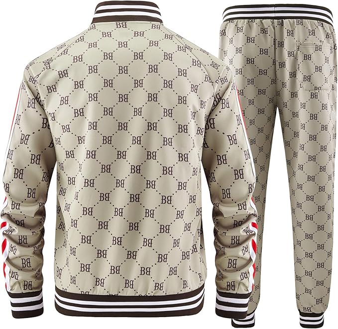 Track Suits for Men Set Plaid Tracksuit Mens Sweatsuits 2 Piece Sport Jogger Sweat Suits Clothes Jogging Outfits