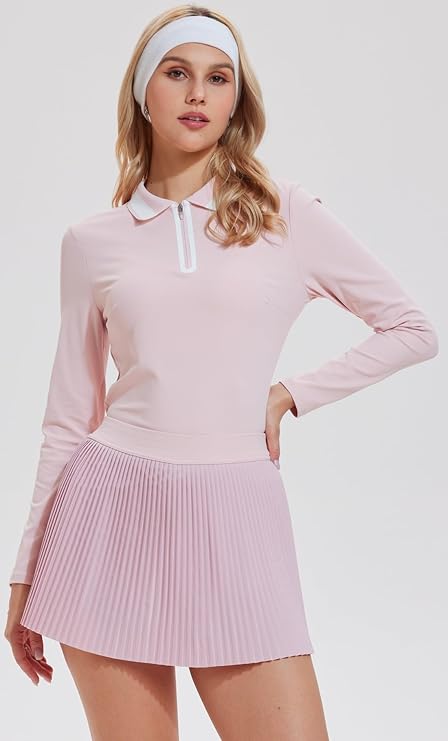 AFZ Women Tennis Skirt Set High Waisted 2 Piece Golf Dresses Outfits Tennis Top Matching Pleated Pickleball Skirt