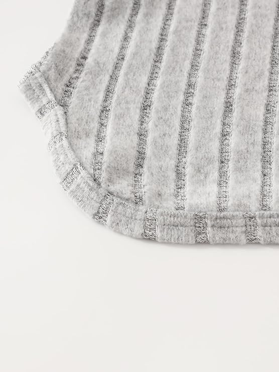 Girls Fall Clothes Set Ribbed Knit Hooded Pullover Sweatshirt and Active Sweatpants Size 3-12 Years