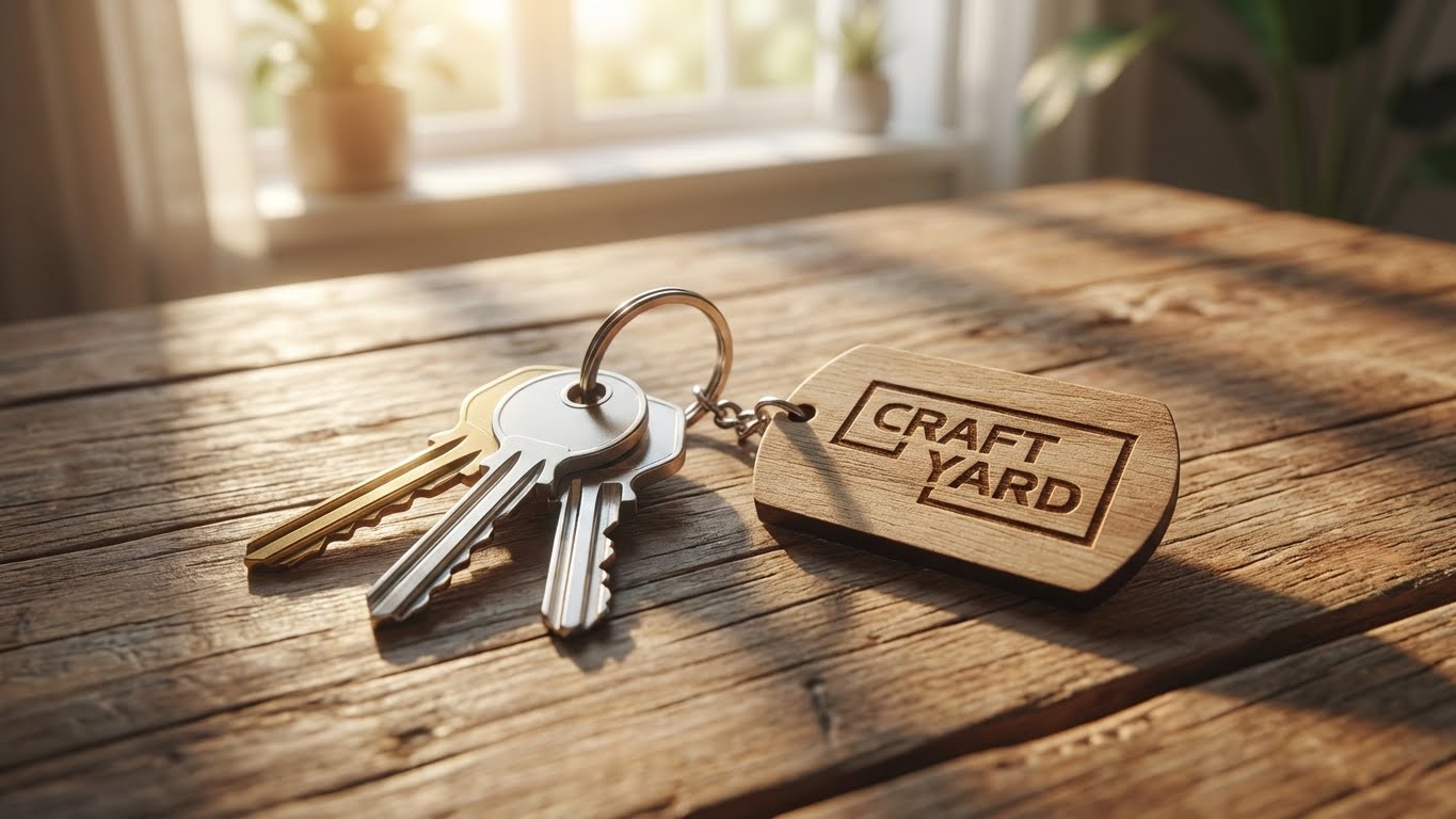 Craft Yard Wooden Keychain