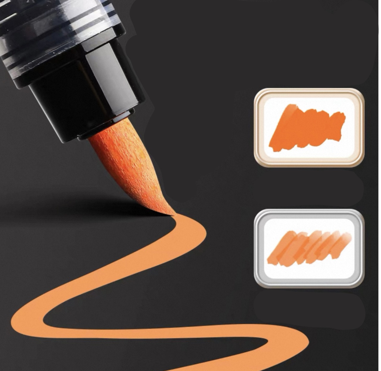 Deli Direct Liquid Acrylic Marker Pen Set - 36 Colours 