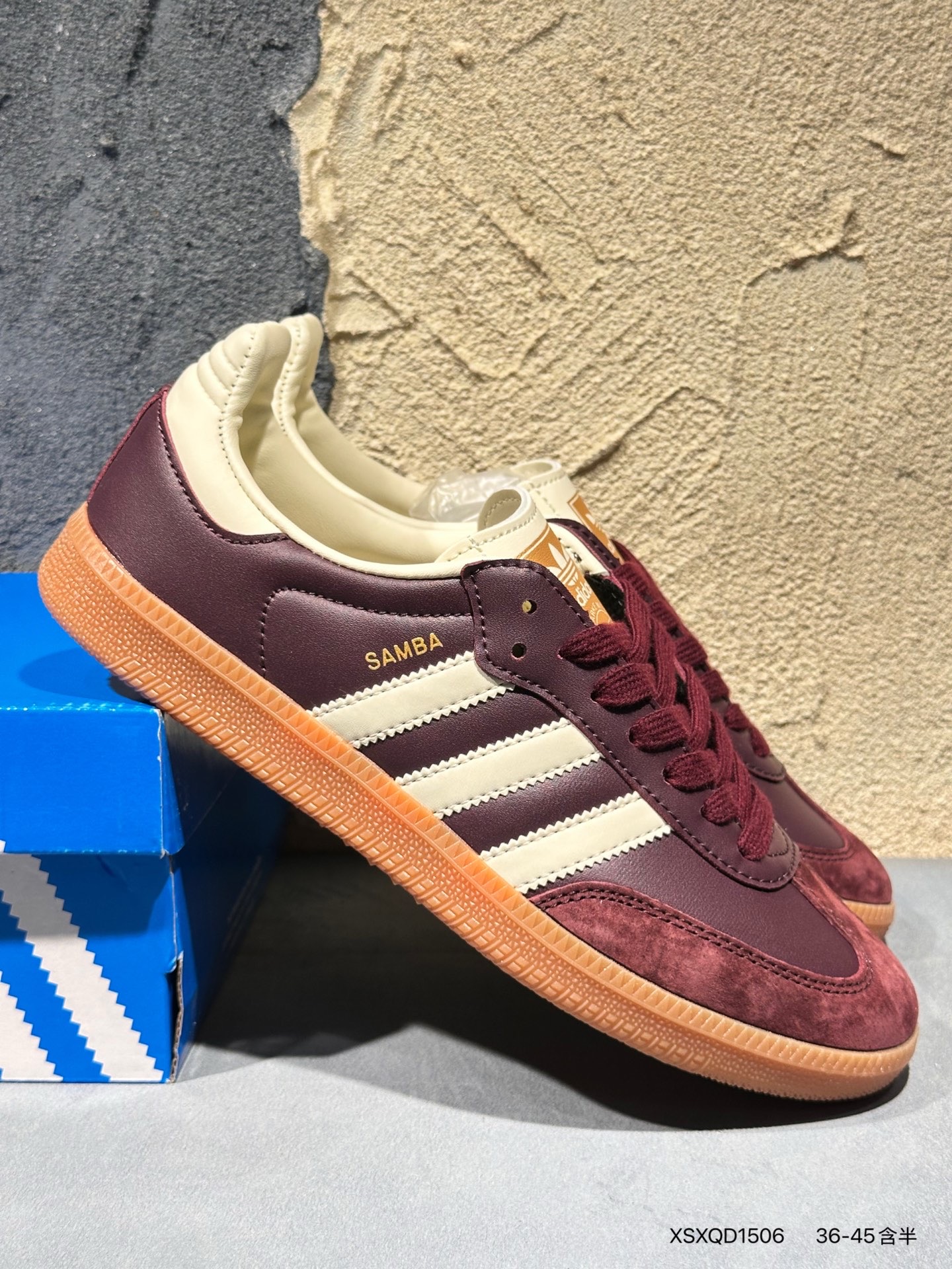Adidas Samba Maroon Cream