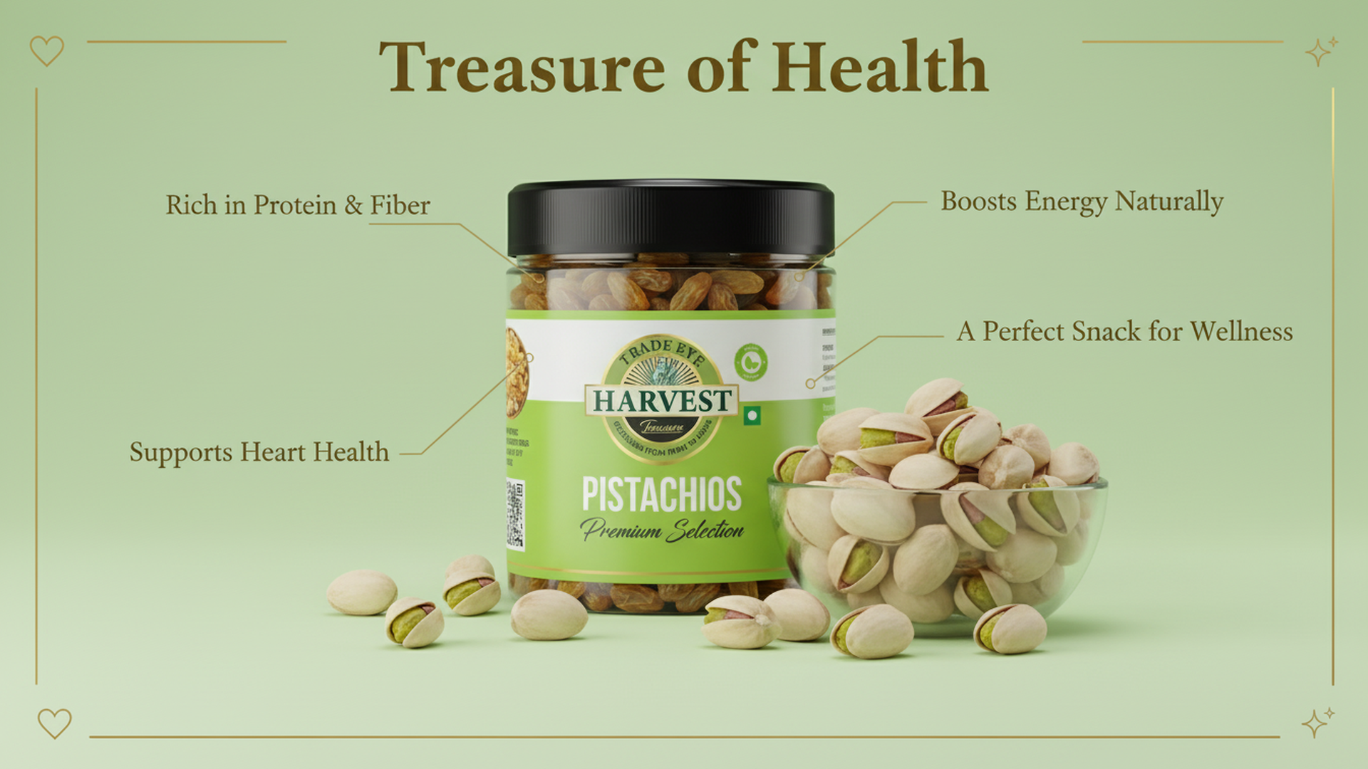 Harvest Treasure R&S Premium Pistachios 450gm