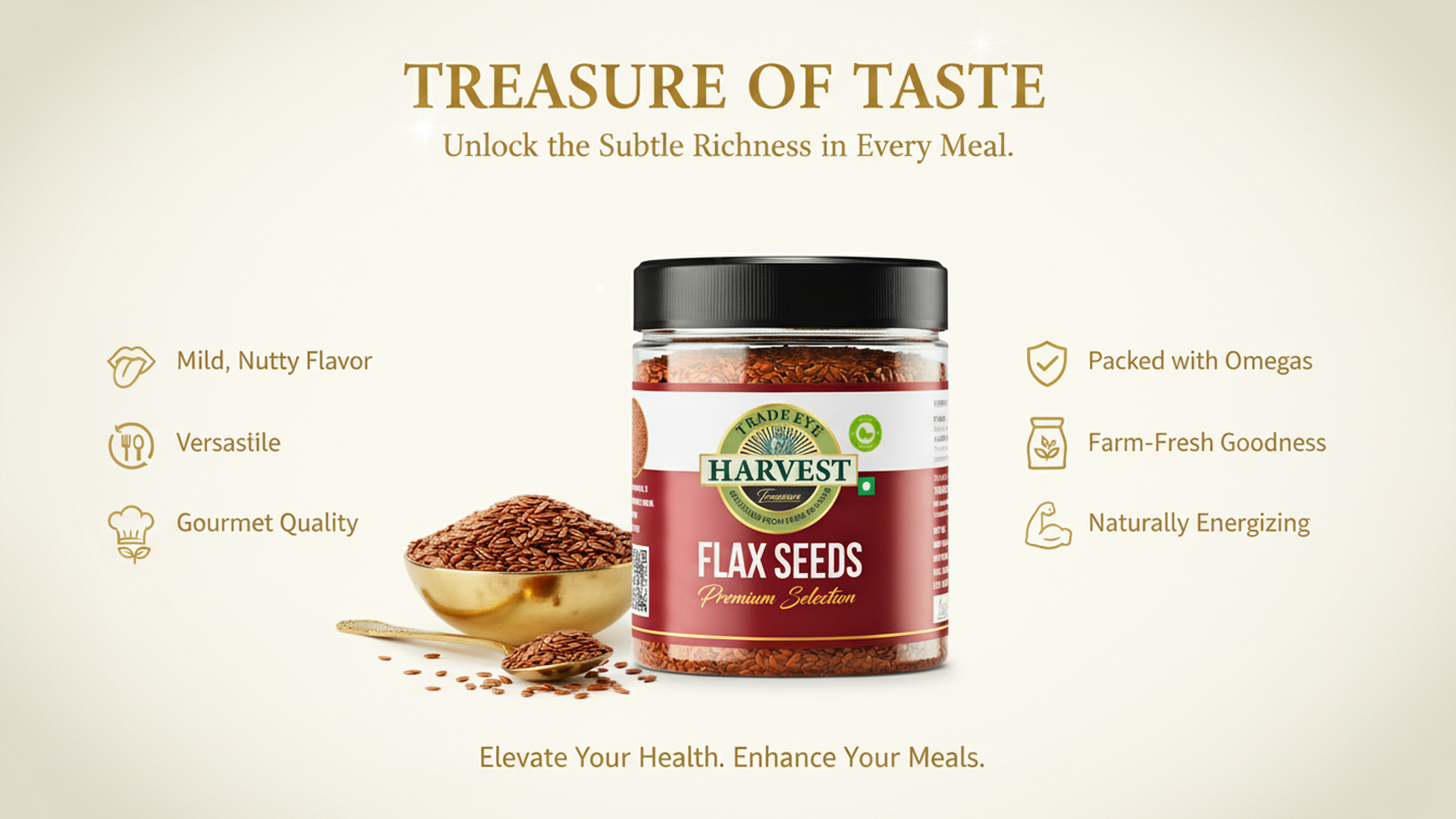 Harvest Treasure Premium Flax Seeds 700gm
