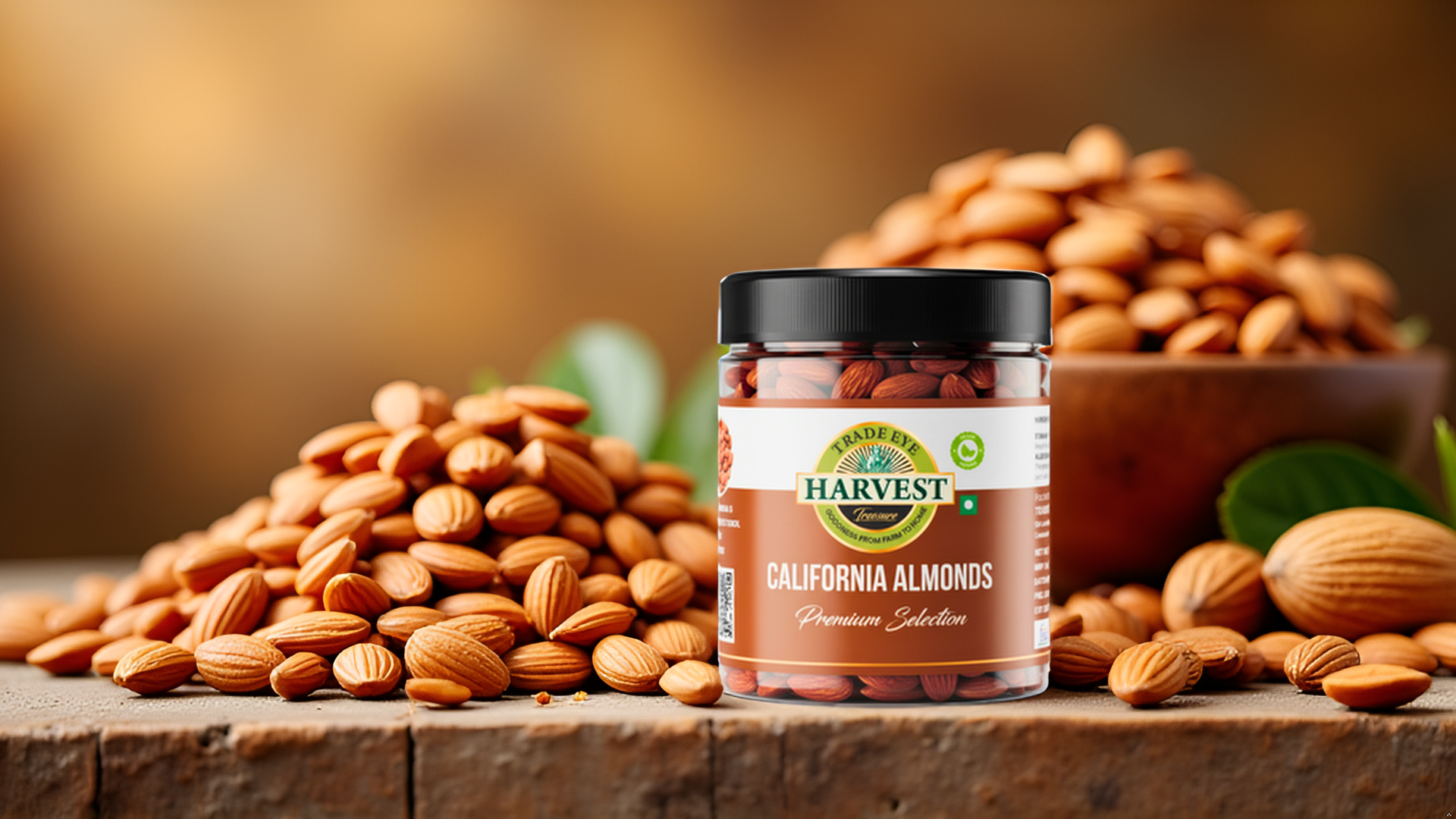 Harvest Treasure Premium Almonds 250gm – Fresh, Handpicked, Nutrient-Rich Dry Fruits for Healthy Snacking and Energy Boos