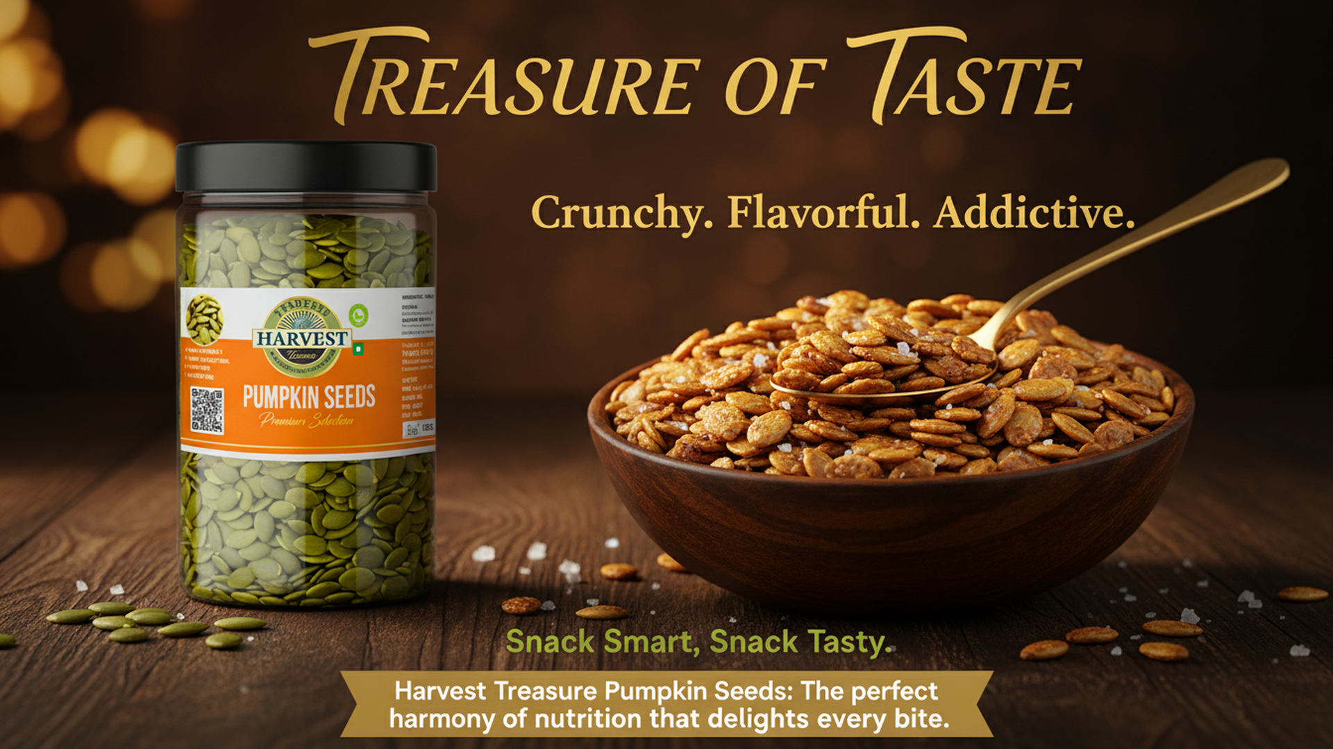 Harvest Treasure Premium Pumpkin Seeds 450gm