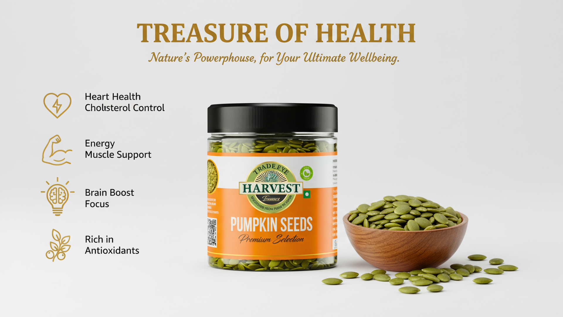 Harvest Treasure Premium Pumpkin Seeds 250gm