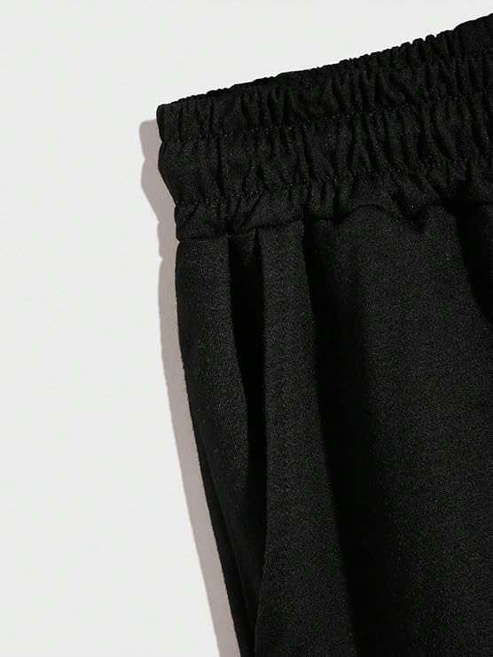 WDIRARA Men's 2 Piece Short Sets Graphic Print Short Sleeve T Shirts and Drawstring Shorts Clothing Set