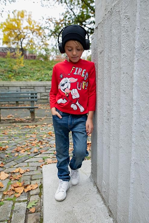 Nickelodeon Paw Patrol Rubble Marshall Chase 3 Pack T-Shirts Toddler to Little Kid