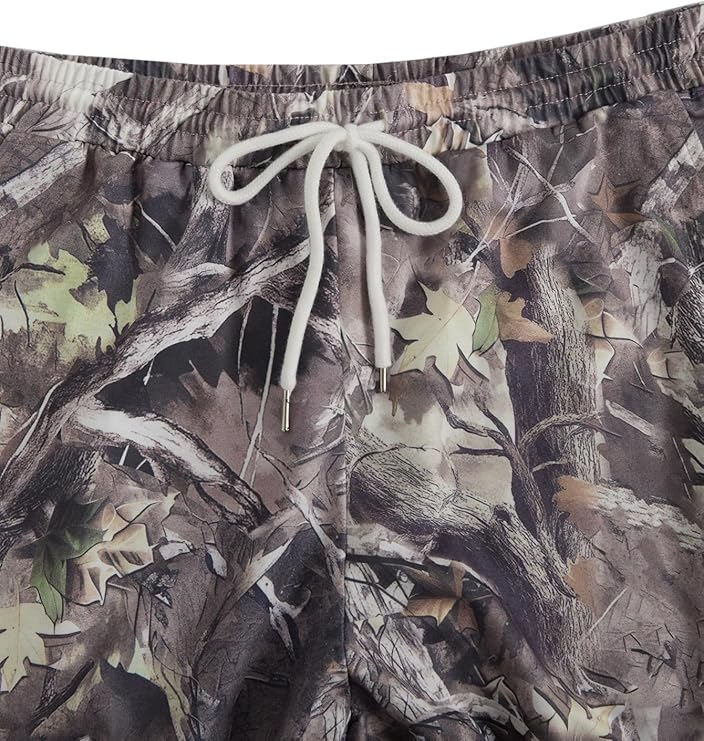 SOLY HUX Men's Camo Print Outfits Short Sleeve T Shirt and Jogger Pants Outdoor 2 Piece Set