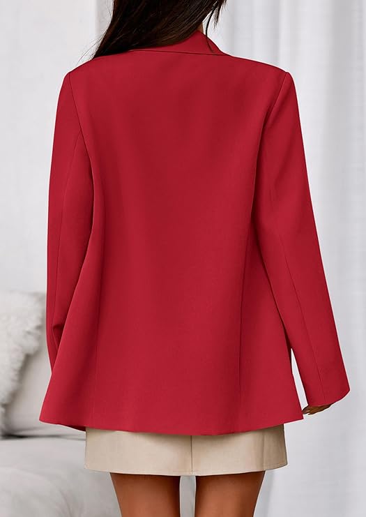 PRETTYGARDEN Fall 2025 Blazers for Women Business Casual Long Sleeve Lapel Pockets Dressy Suit Jackets Work Office Clothes