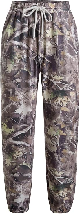 SOLY HUX Men's Camo Print Outfits Short Sleeve T Shirt and Jogger Pants Outdoor 2 Piece Set