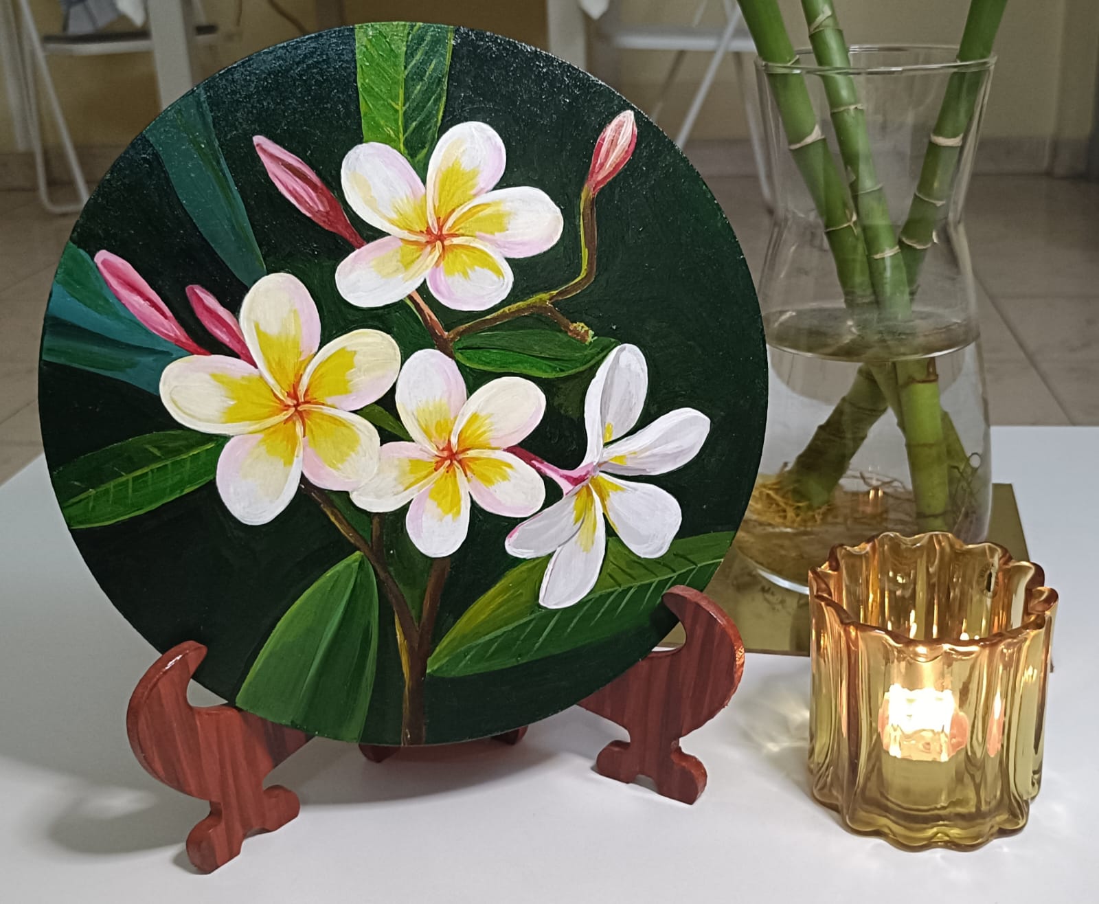 Plumeria Decorative Plate