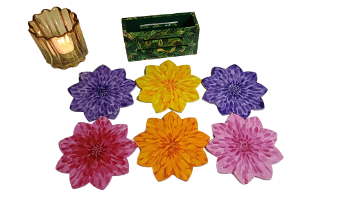 Floral coasters