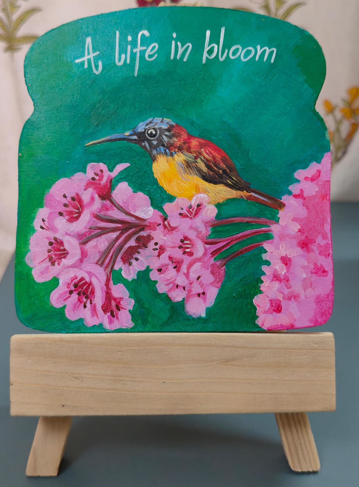 Bird and Blossom painting