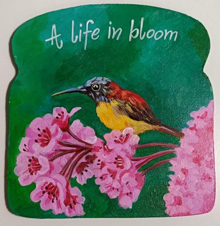 Bird and Blossom painting