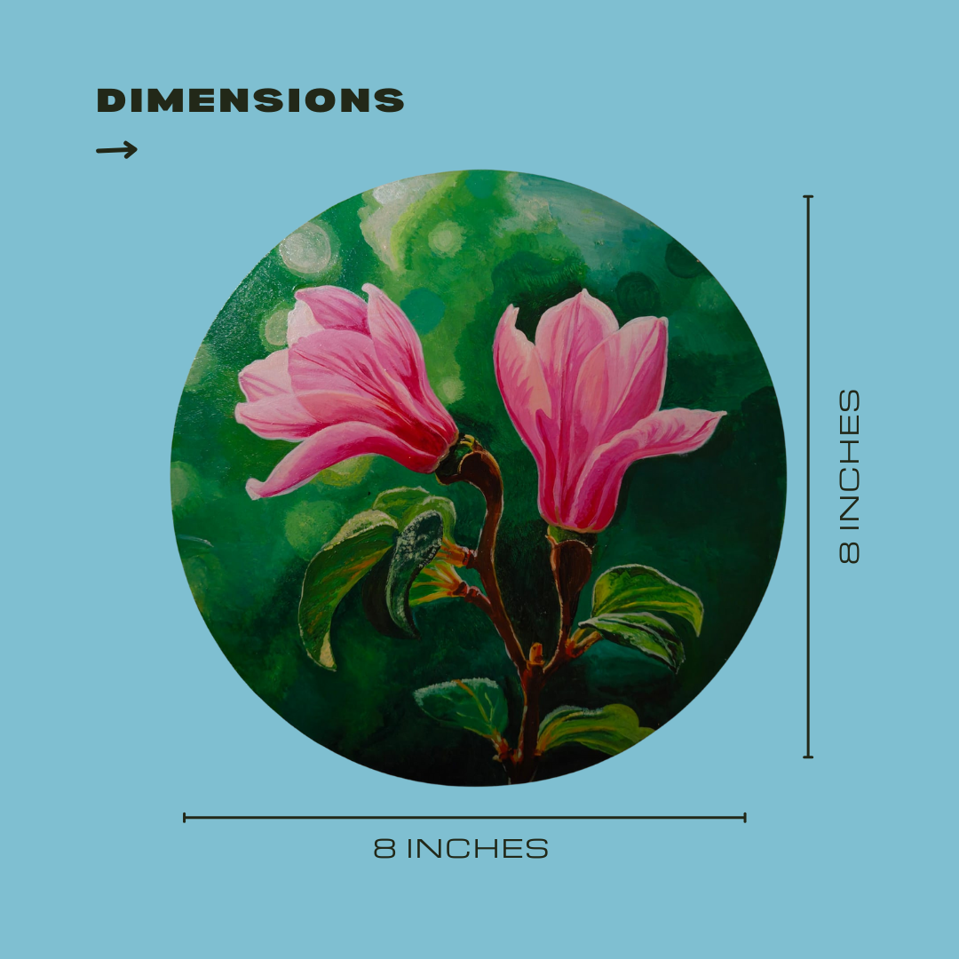 Magnolia Flower Decorative Plate