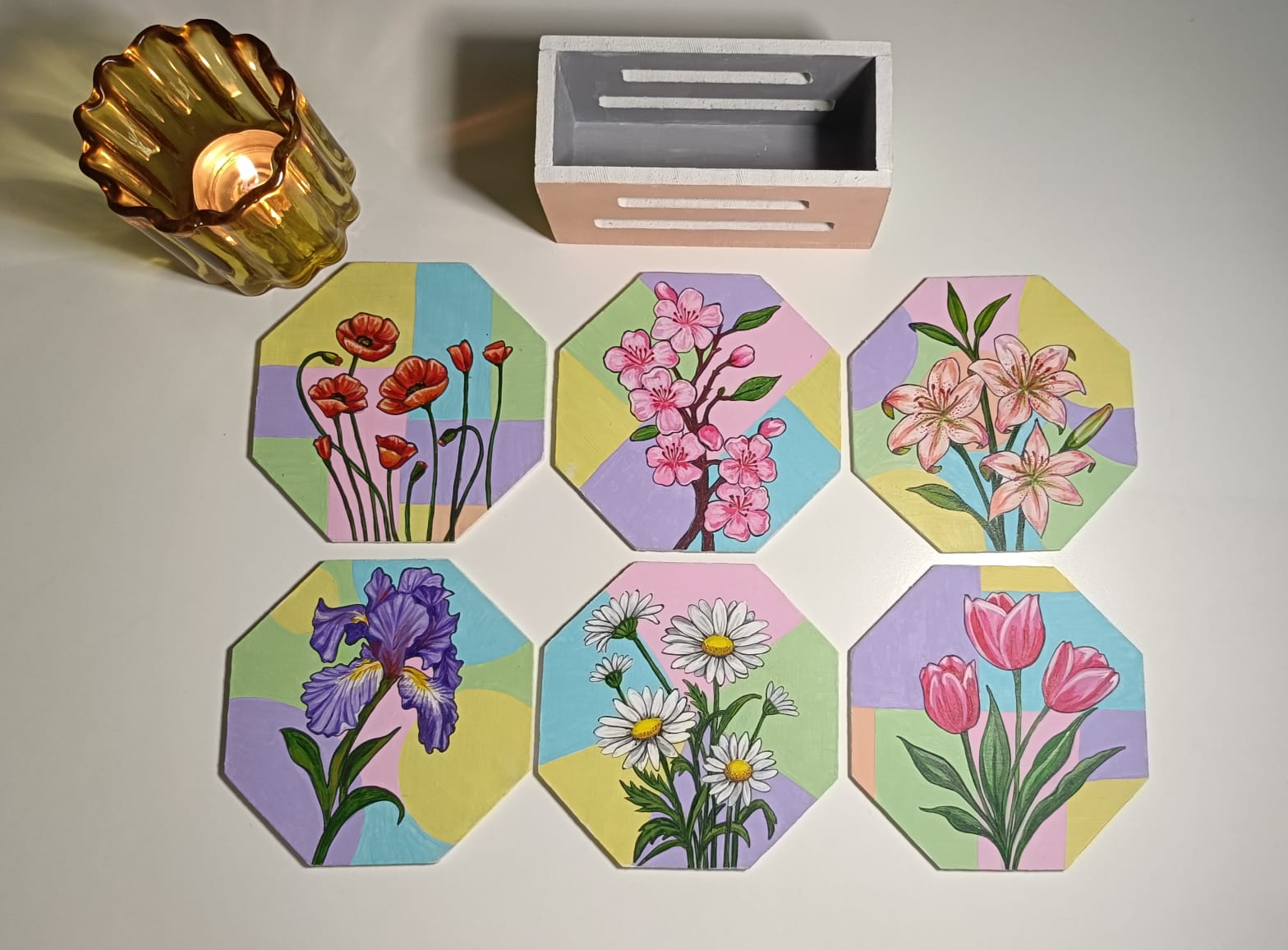 Exotic Flower Coasters