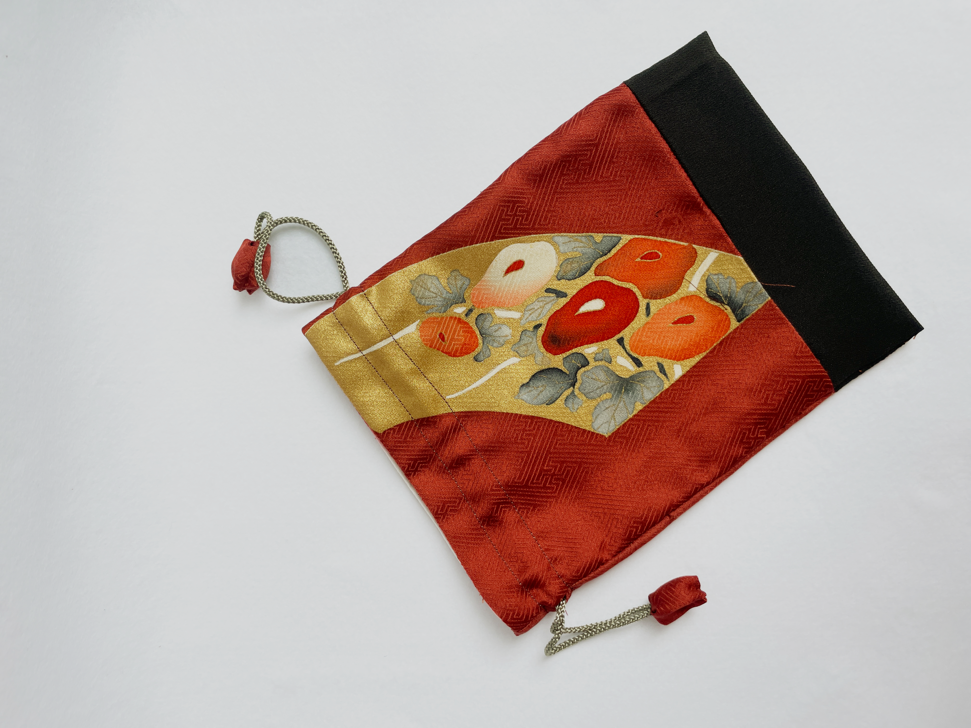 Camellia - Japanese Kimono Drawstring Pouch