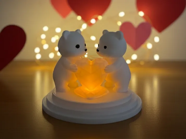 Romantic Teddy Bear Night Lamp G2OT3