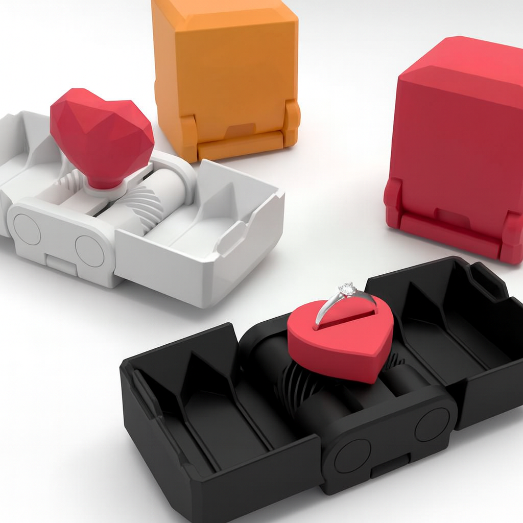 Heart-Shaped Ring Gift Box VL-14