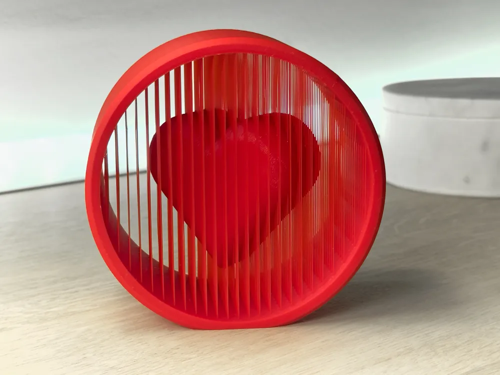 Red 3D Heart Illusion Decor VL-03