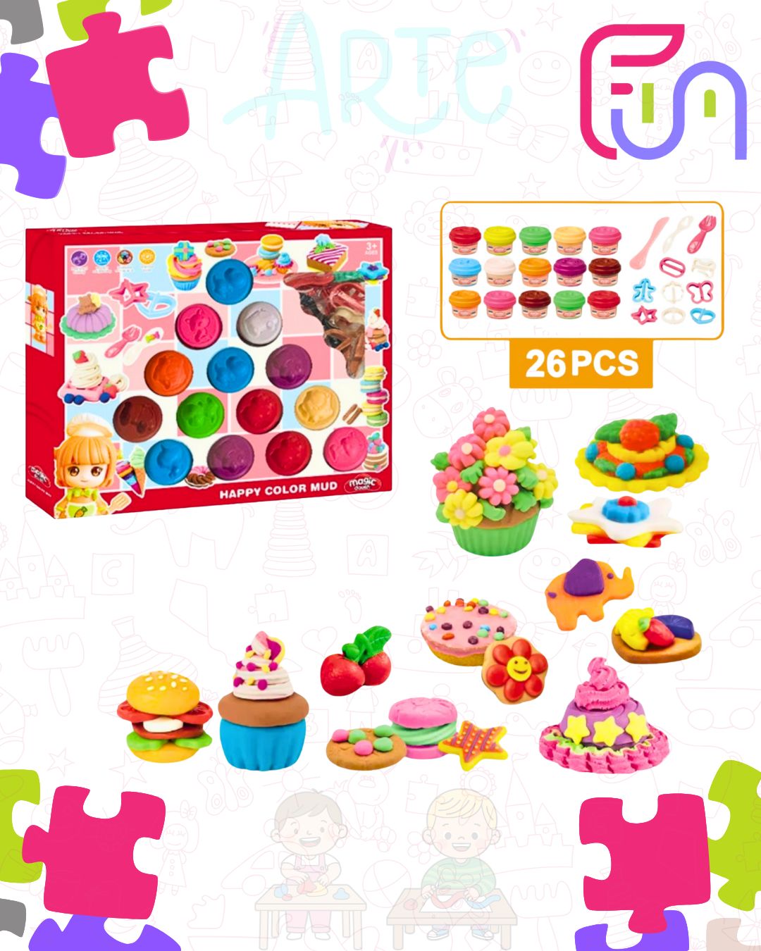 Happy Color Mud Set-26PCS