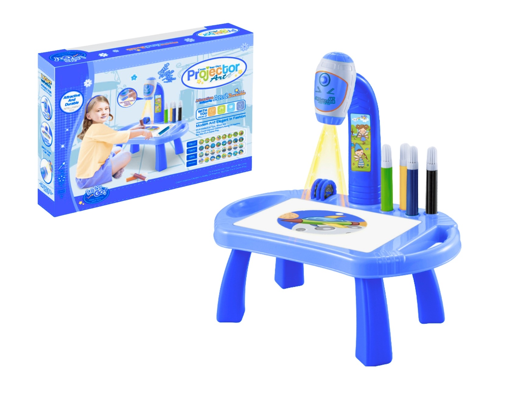 Artistic Projector Drawing Table - Blue