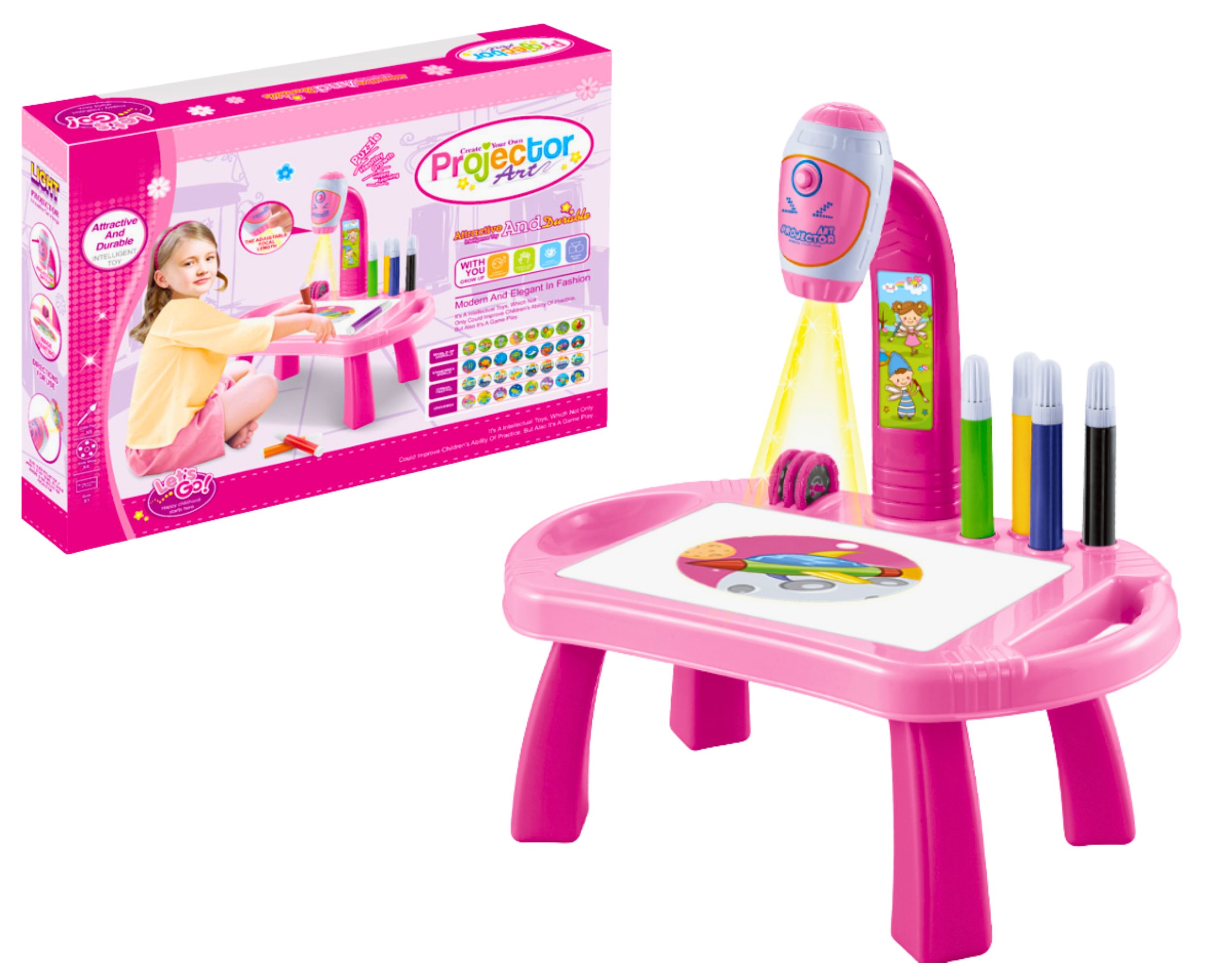 Artistic Projector Drawing Table - Pink