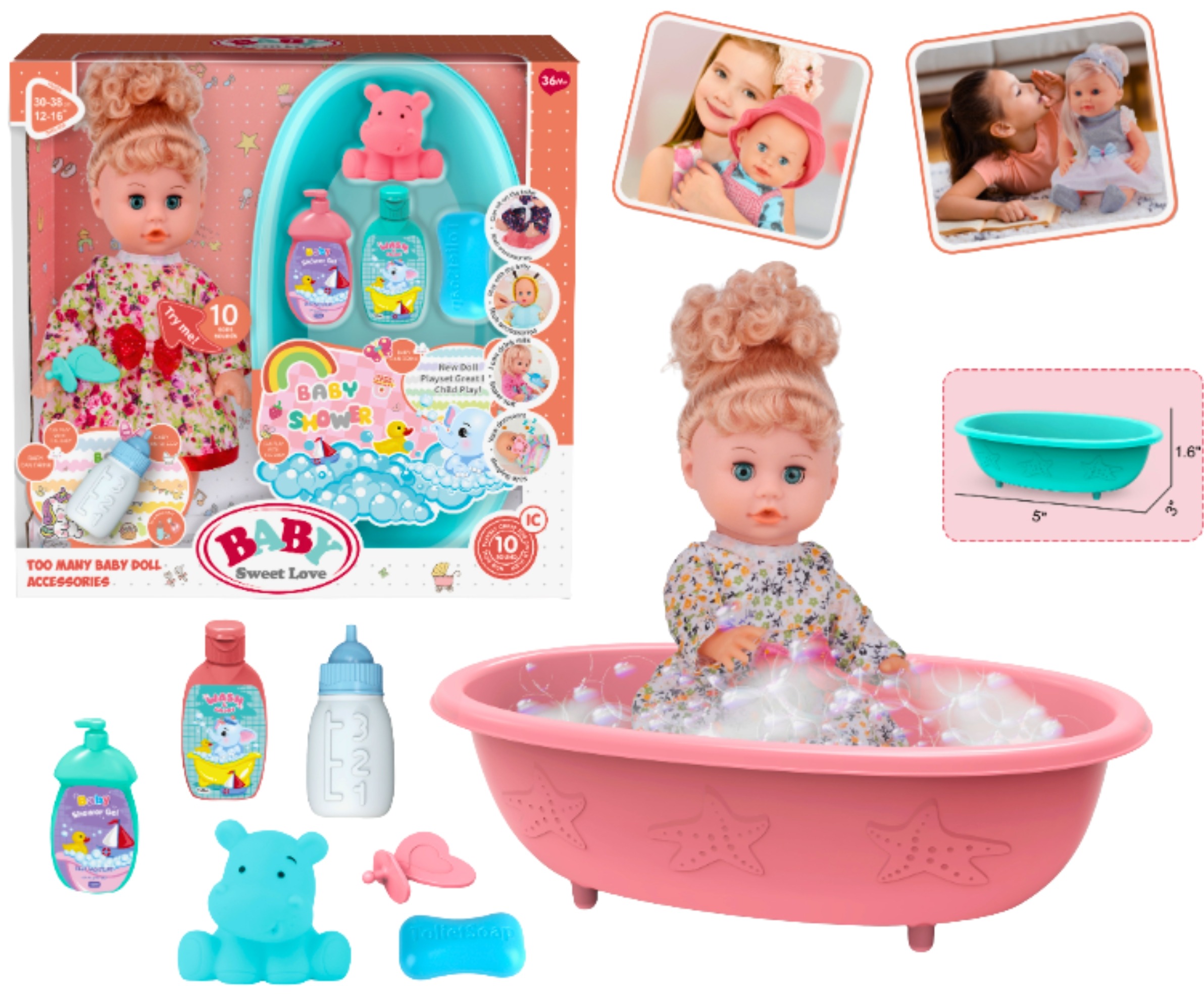 Baby Doll Bath playset