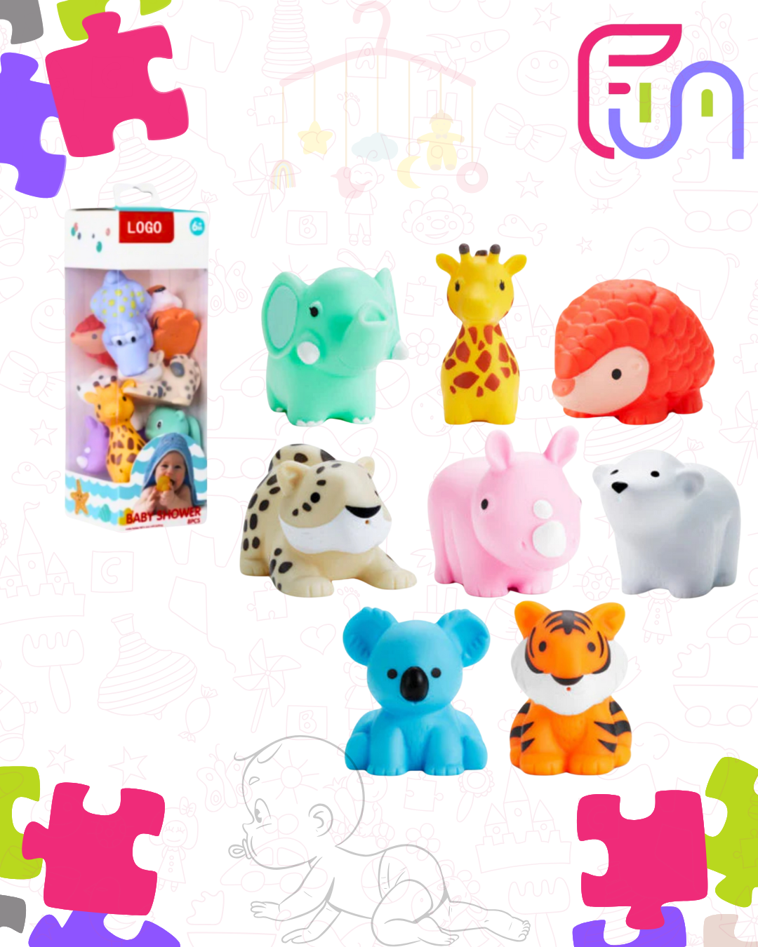 Baby Bath Toy Set