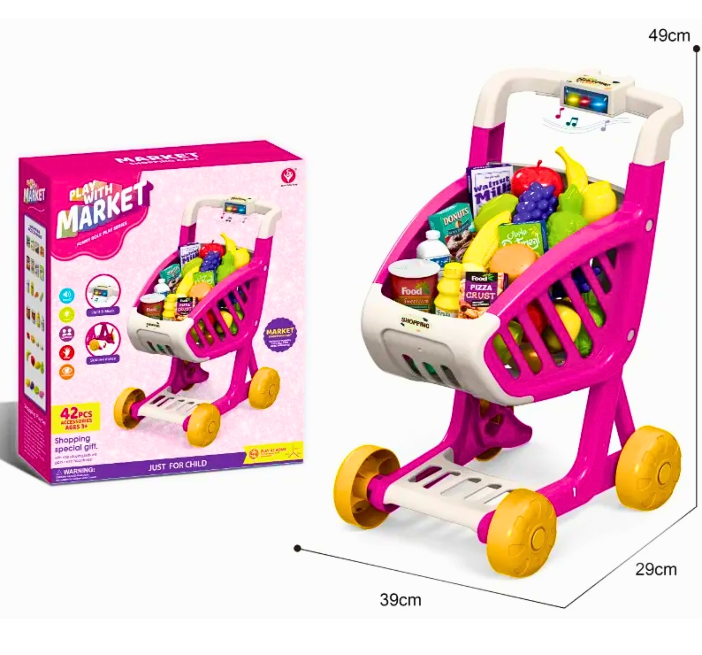 Play With Market Trolly 42 Pcs